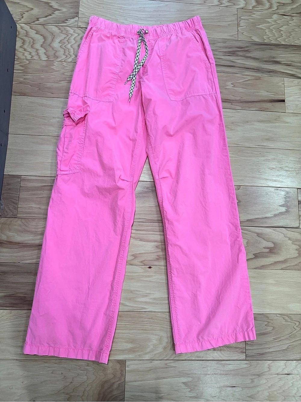 Aerie Pink Cotton Pull-On Baggy Cargo Pant Pink Small